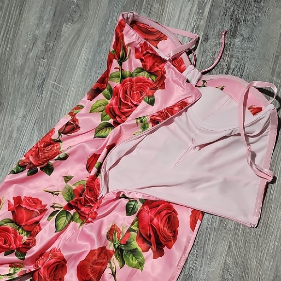 NWT Sugar Thrillz Midi Dress - Pink - Picture 6 of 7